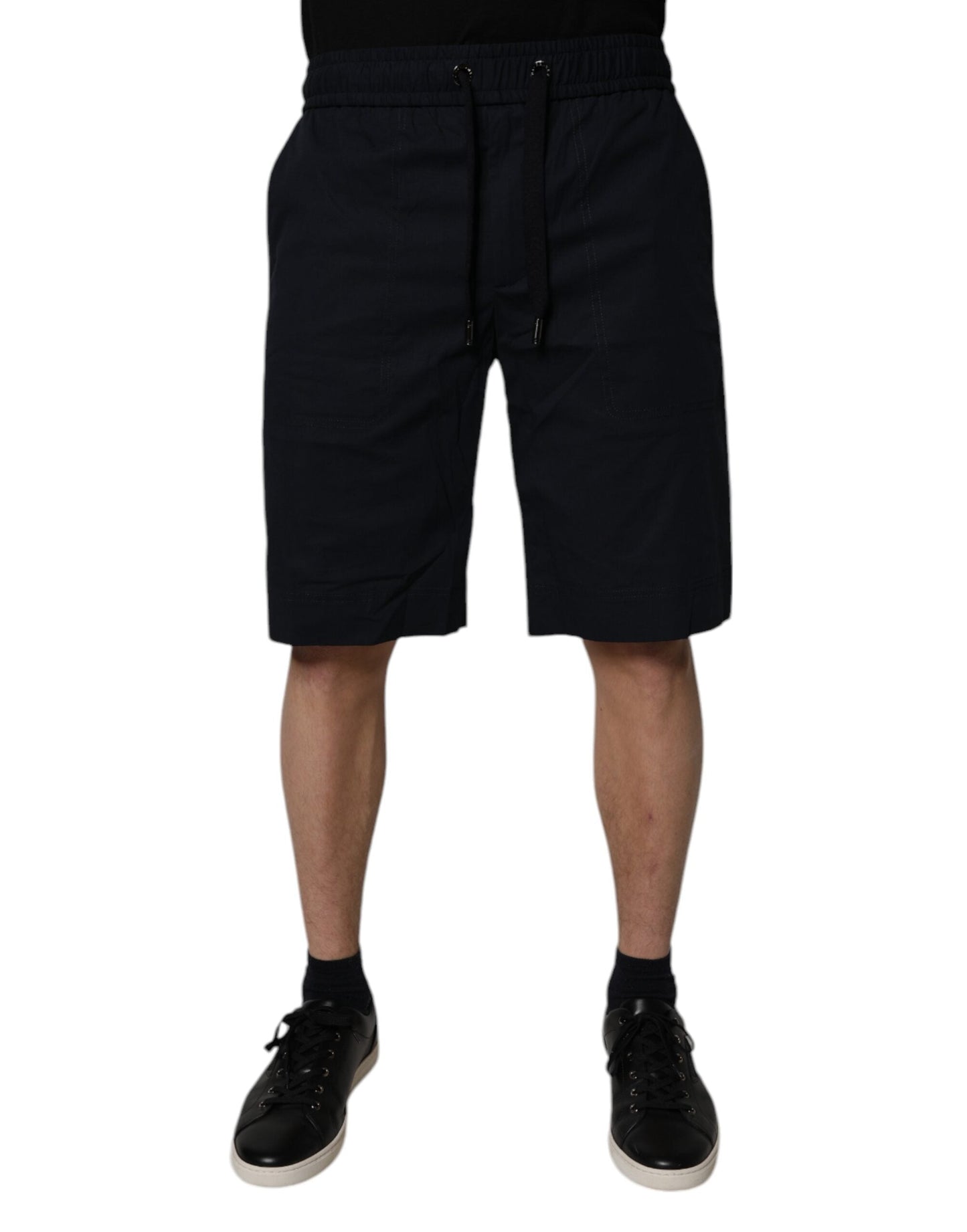 Dolce & Gabbana Black Cotton SweatMen's Men Bermuda Men's Shorts