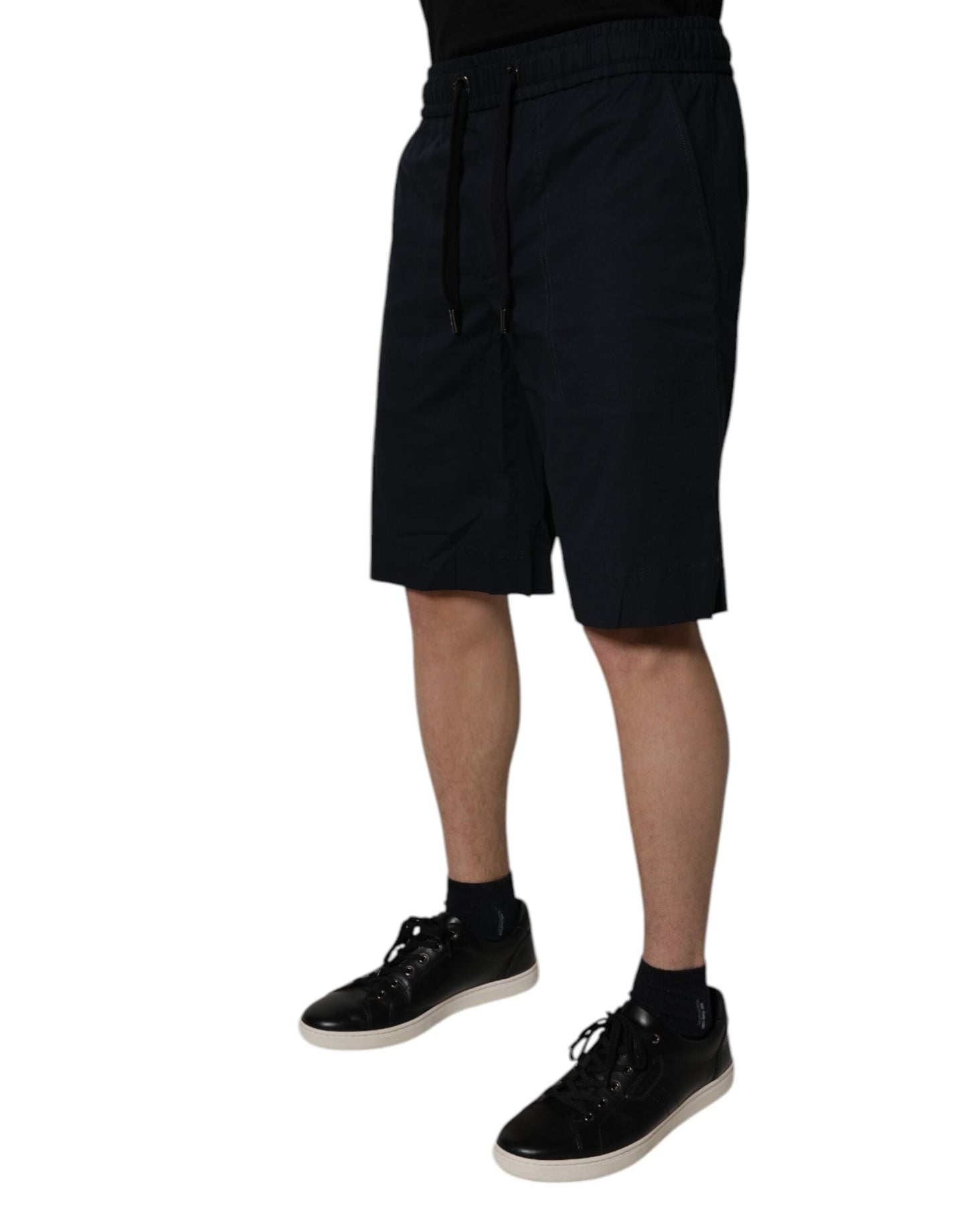 Dolce & Gabbana Black Cotton SweatMen's Men Bermuda Men's Shorts