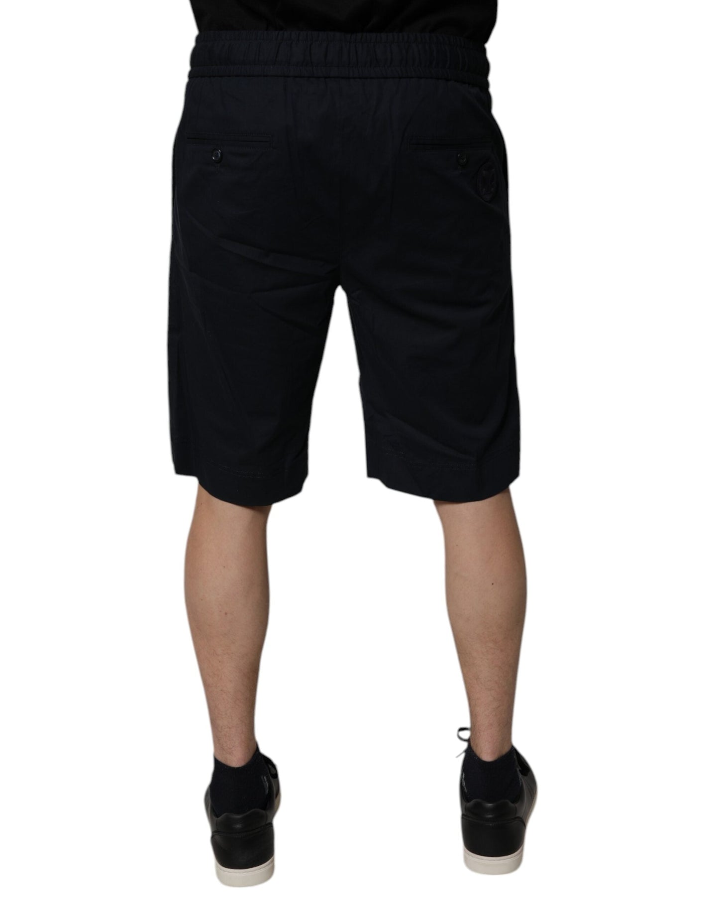 Dolce & Gabbana Black Cotton SweatMen's Men Bermuda Men's Shorts