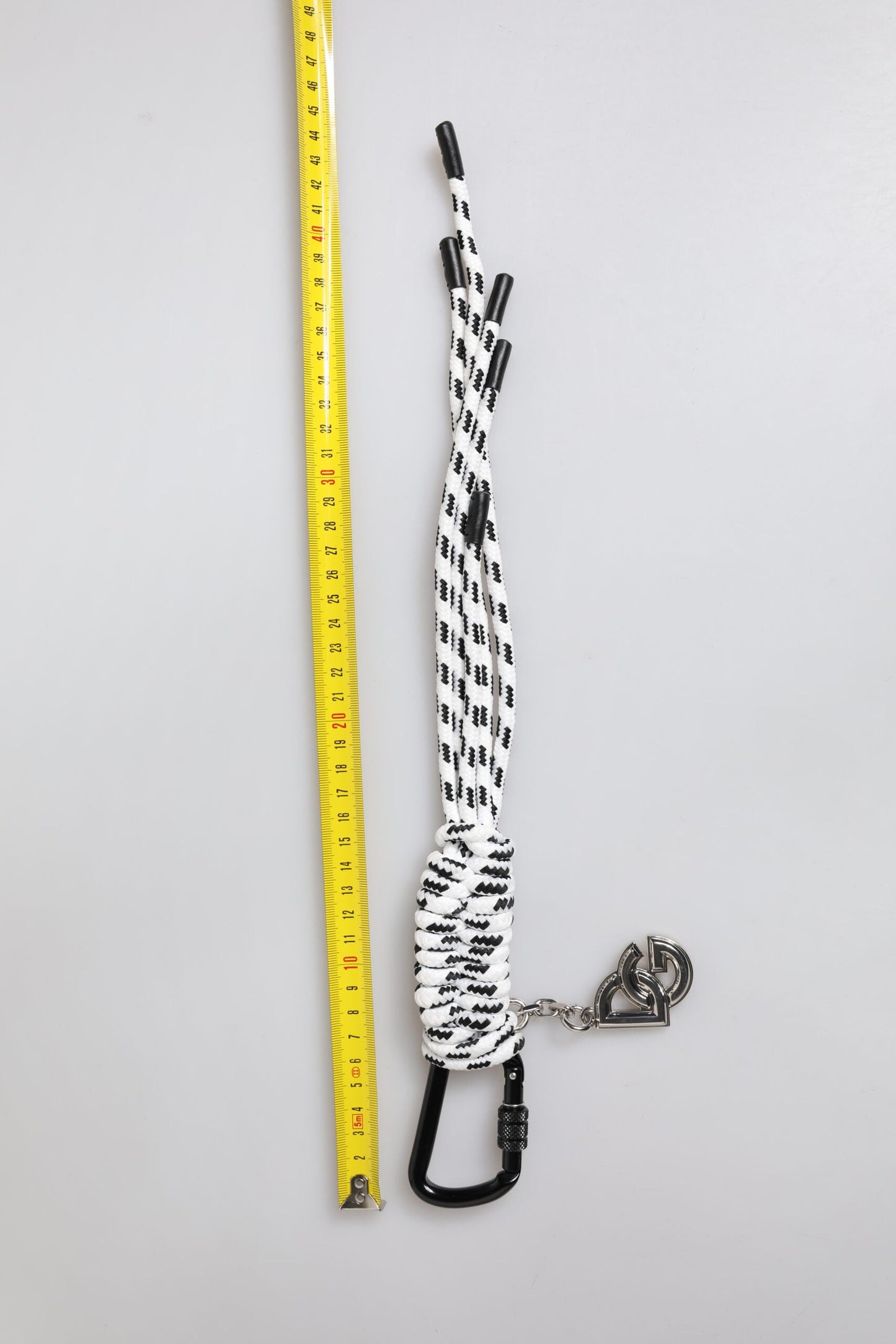 Dolce & Gabbana Multicolor Tape String DG Logo Keychain Polyester Men's Keyring