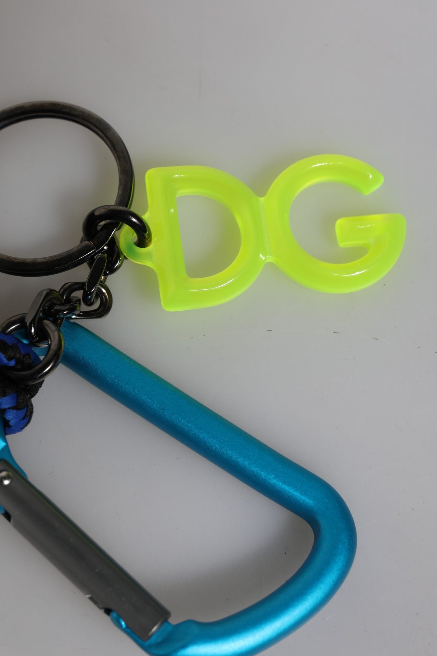 Dolce & Gabbana Multicolor Tape String DG Logo Keychain Polyester Men's Keyring