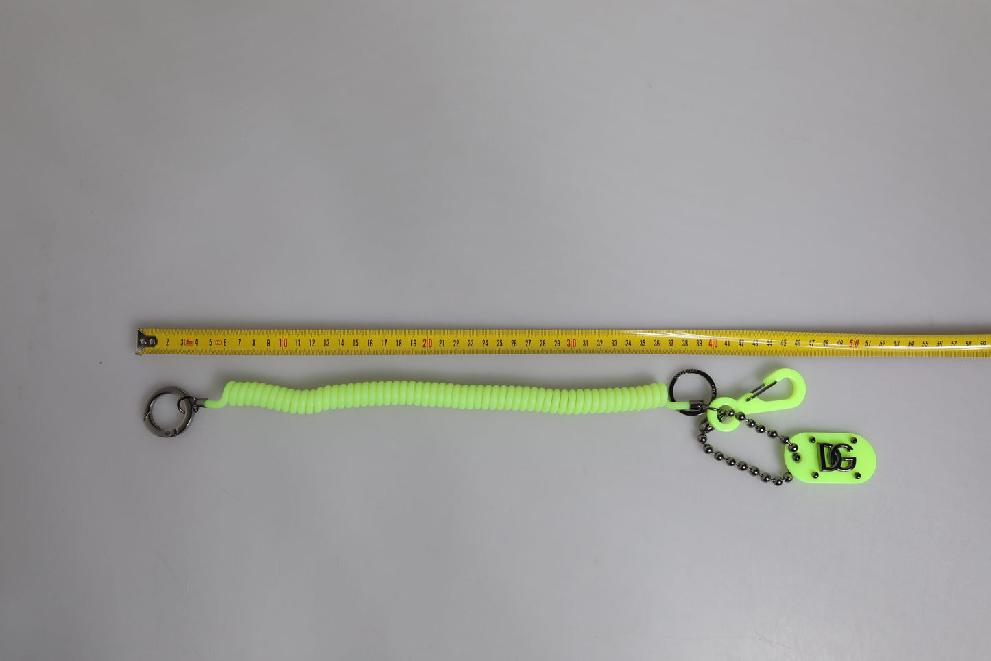 Dolce & Gabbana Green Springy Key Holder DG Logo Men's Keychain Men's Keyring