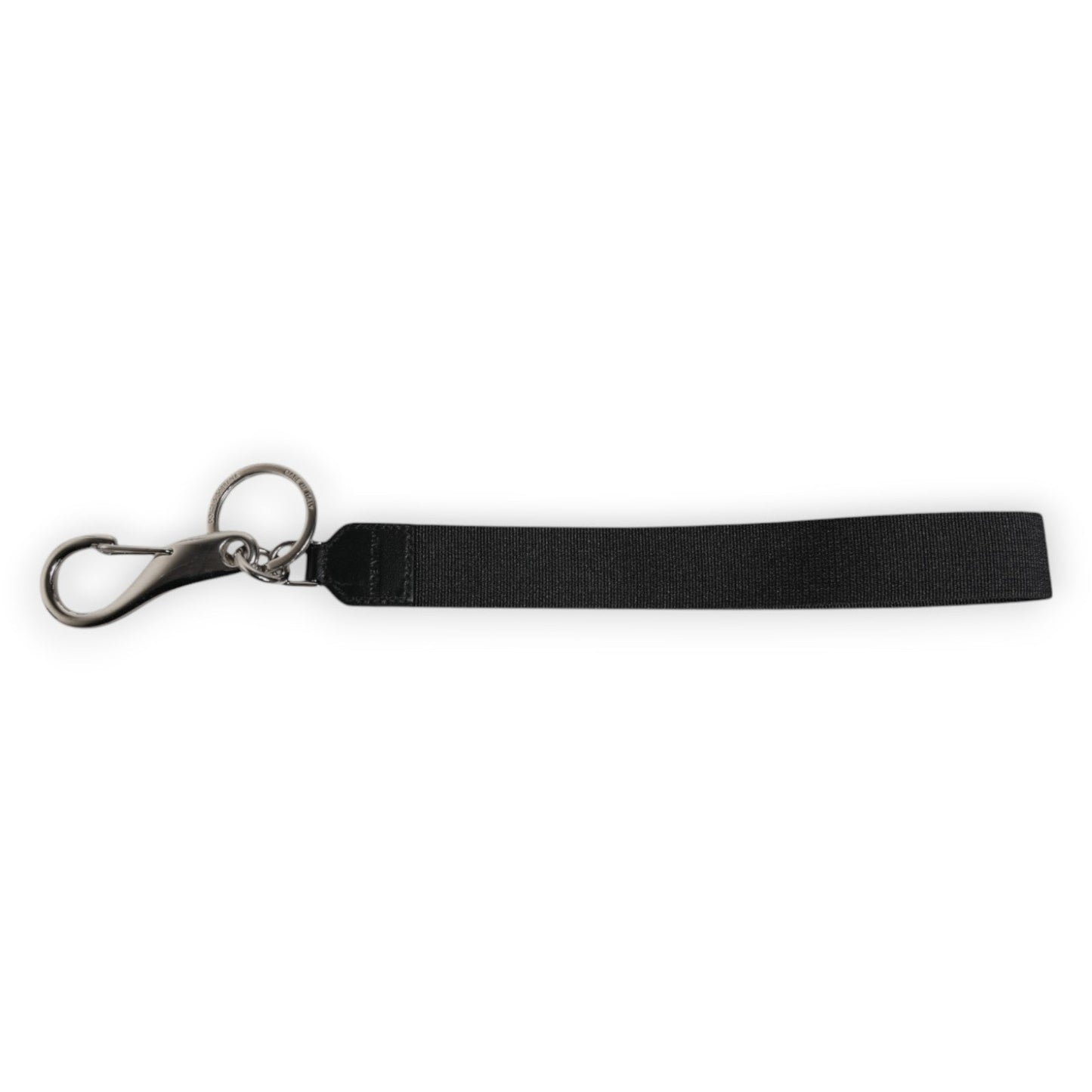 Dolce & Gabbana Black Nylon Logo DG Crown Men's Holder Keychain Men's Keyring