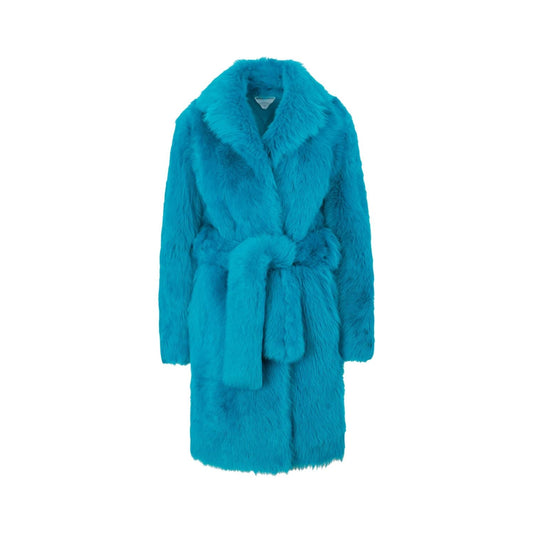 BOTTEGA VENETA Lamb Fur Jacket with Removable Belt for Women
