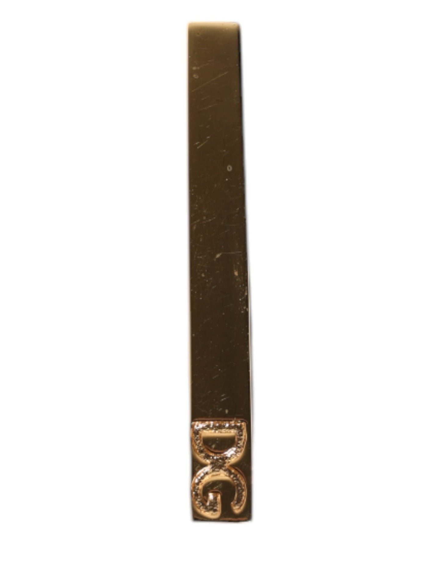 Dolce & Gabbana Gold Tone Brass Logo Branded Tie Clip Men's Bar