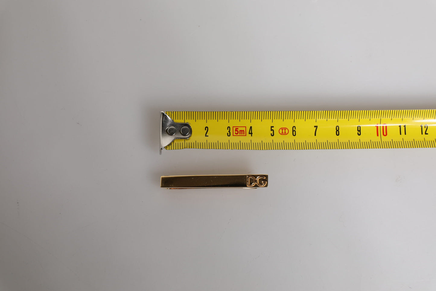 Dolce & Gabbana Gold Tone Brass Logo Branded Tie Clip Men's Bar