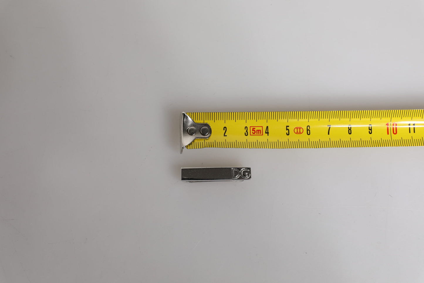 Dolce & Gabbana Silver Tone Brass Logo Branded Tie Clip Men's Bar