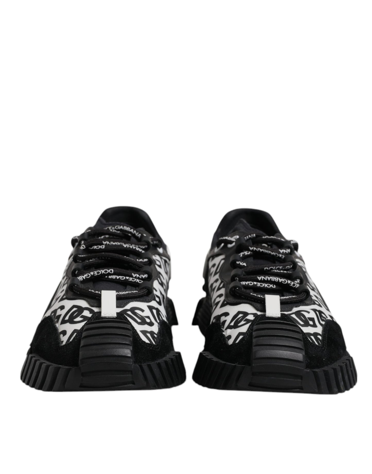 Dolce & Gabbana Black Logo Lace Up Low Top NS1 Sneakers Men's Shoes ()