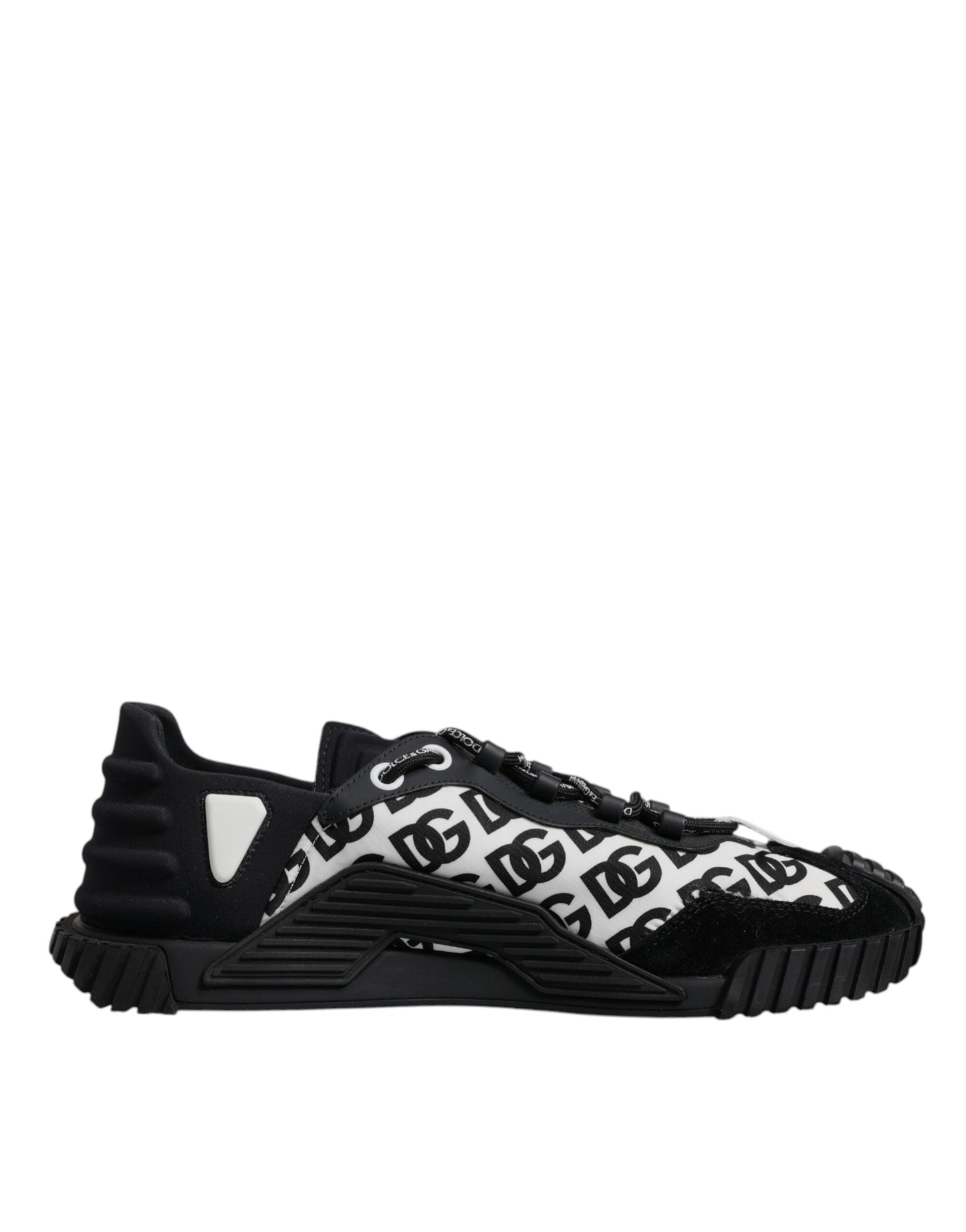Dolce & Gabbana Black Logo Lace Up Low Top NS1 Sneakers Men's Shoes ()