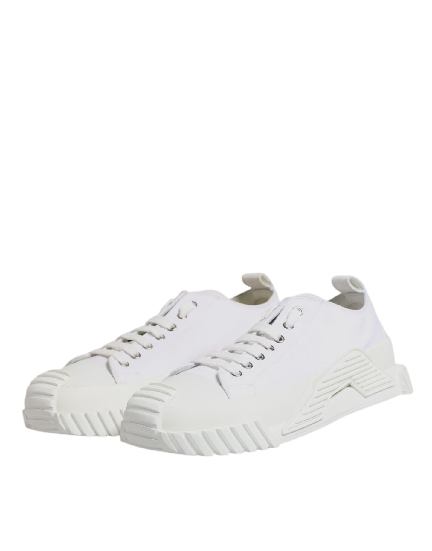 Dolce & Gabbana White Leather Low Top NS1 Sneakers Men's Shoes