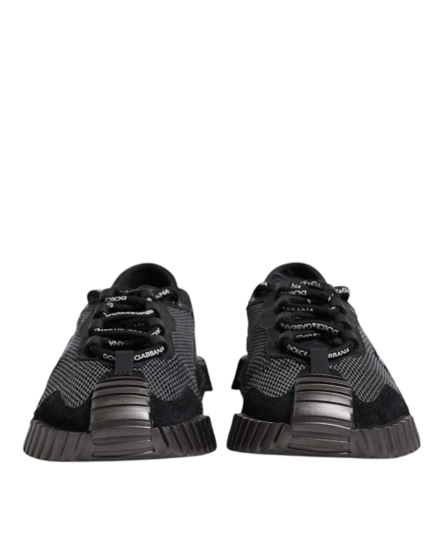 Dolce & Gabbana Black Silver Logo Low Top Men Sneakers Men's Shoes ()