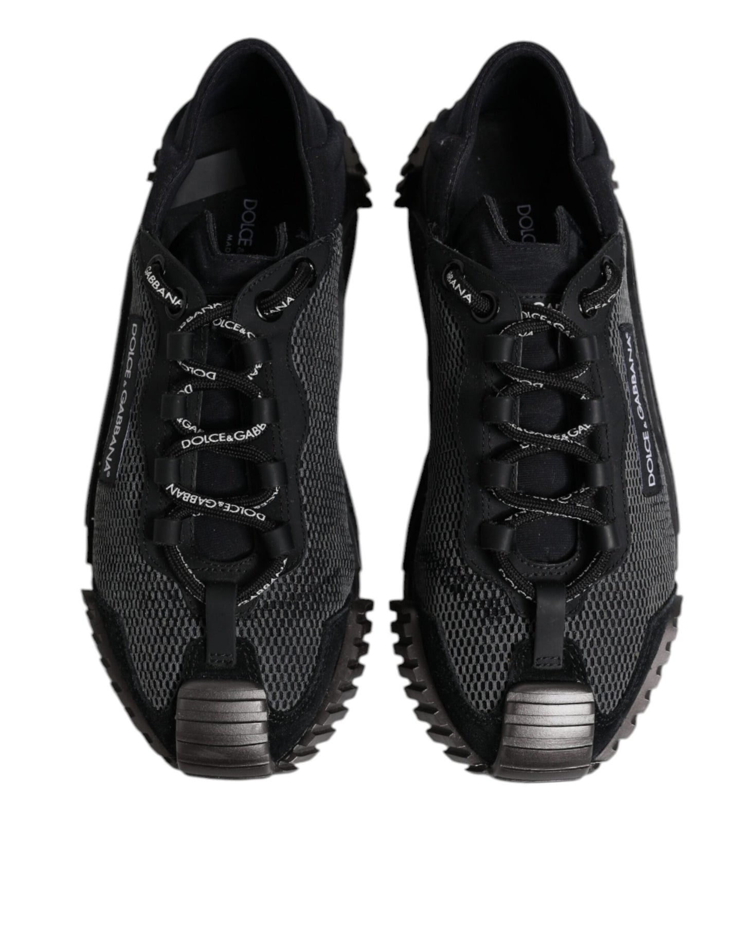 Dolce & Gabbana Black Silver Logo Low Top Men Sneakers Men's Shoes ()