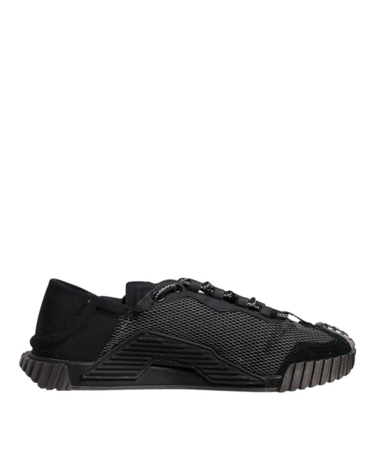 Dolce & Gabbana Black Silver Logo Low Top Men Sneakers Men's Shoes ()