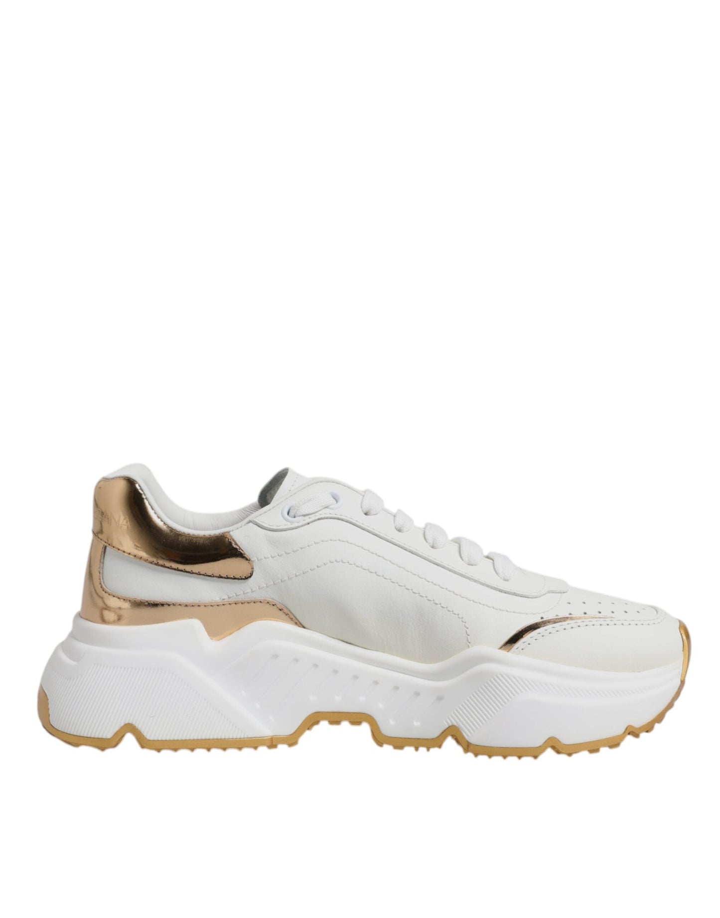 Dolce & Gabbana White Gold Daymaster Low Top Sneakers Women's Shoes ()