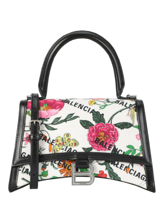 Gucci Womens  X Balenciaga Small Flora Hourglass Shoulder Bag