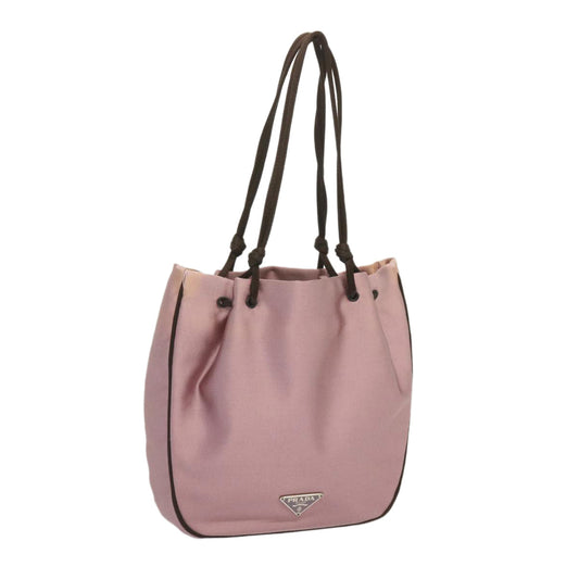 PRADA Hand Bag Satin Pink  68289