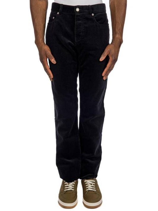 Saint Laurent Men's Corduroy Straight Pants Black