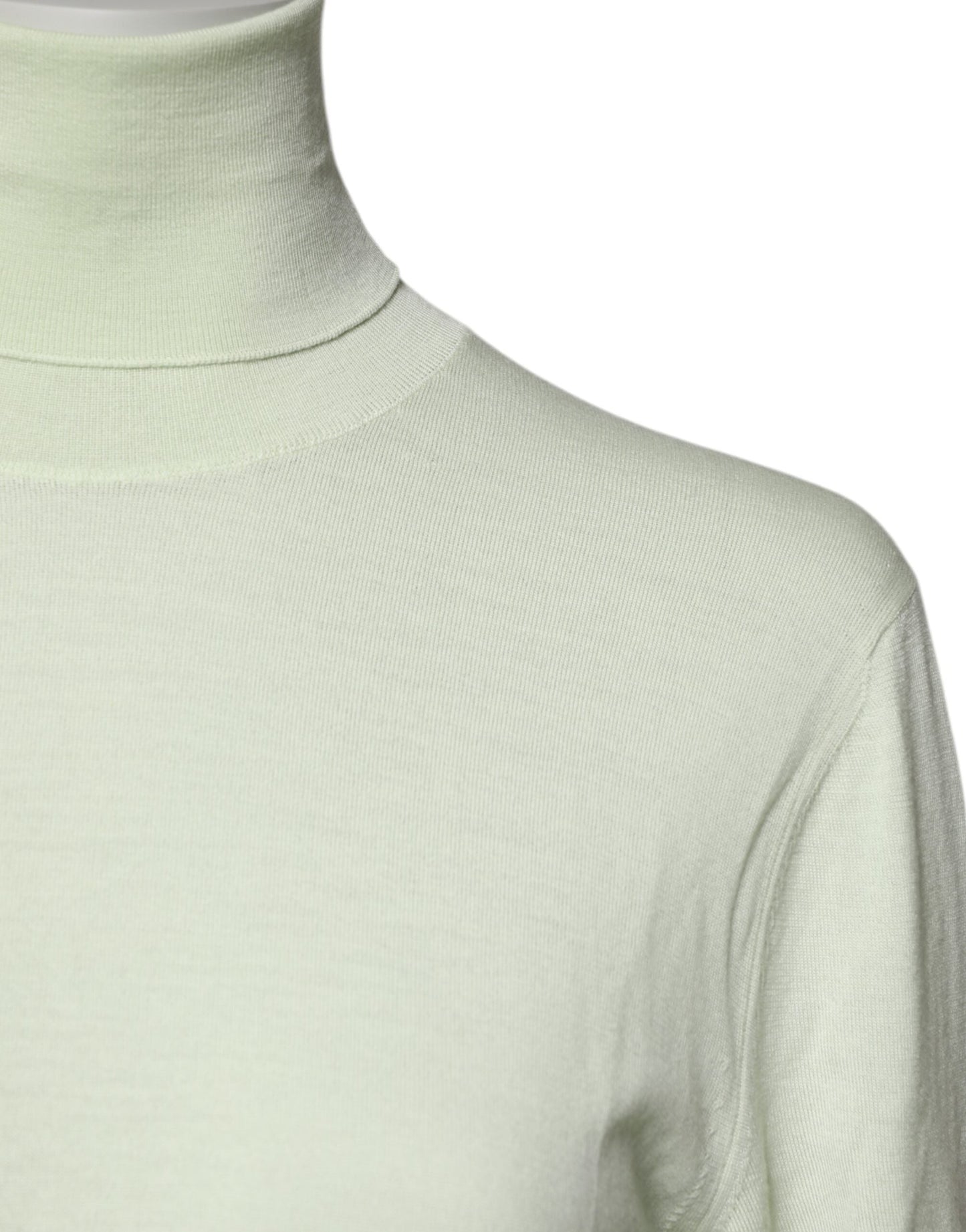 Dolce & Gabbana Light Green Wool Turtleneck Pullover Men's Sweater