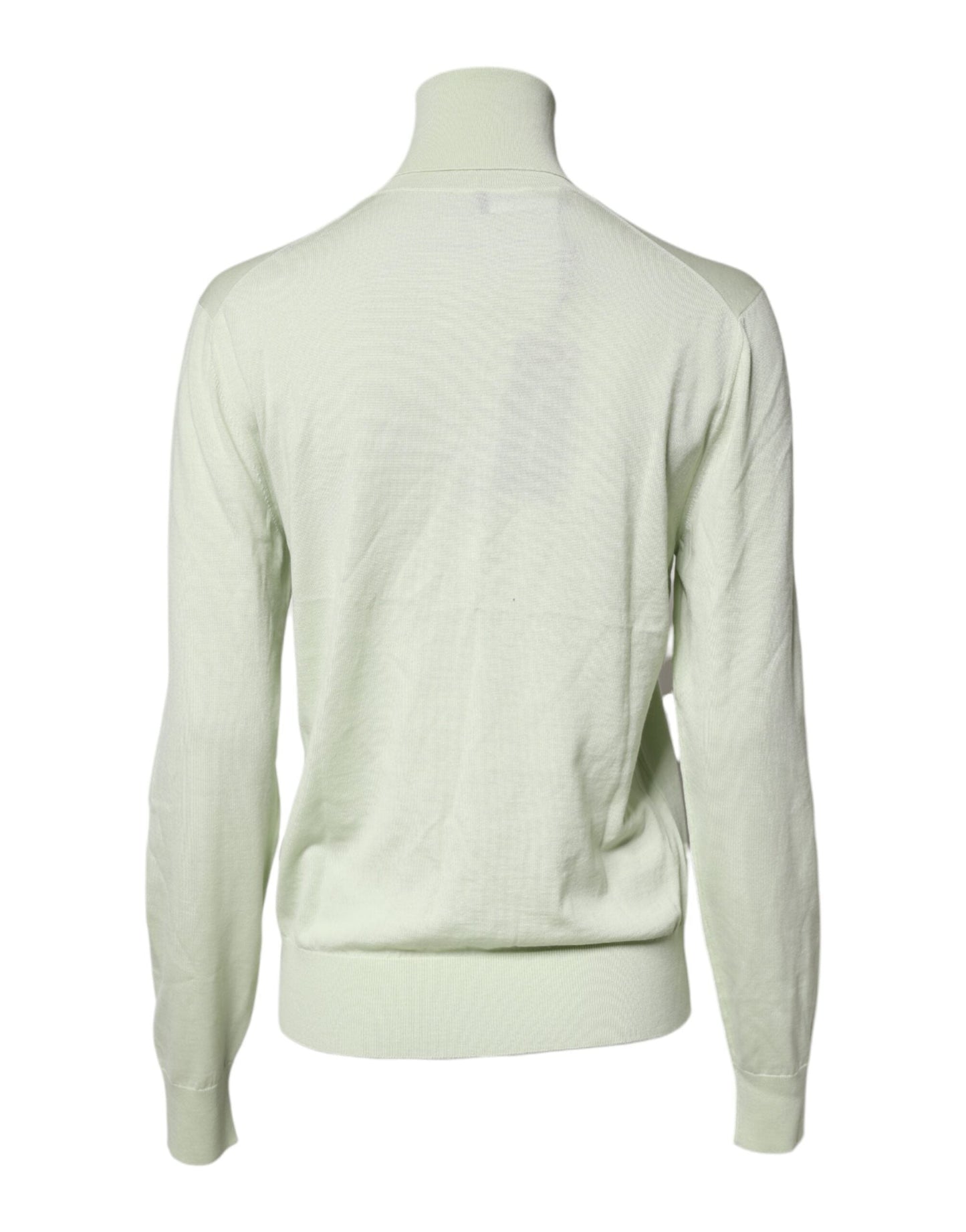 Dolce & Gabbana Light Green Wool Turtleneck Pullover Men's Sweater