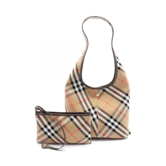 Burberry    Canvas Leather Pouch Shoulder Bag ()