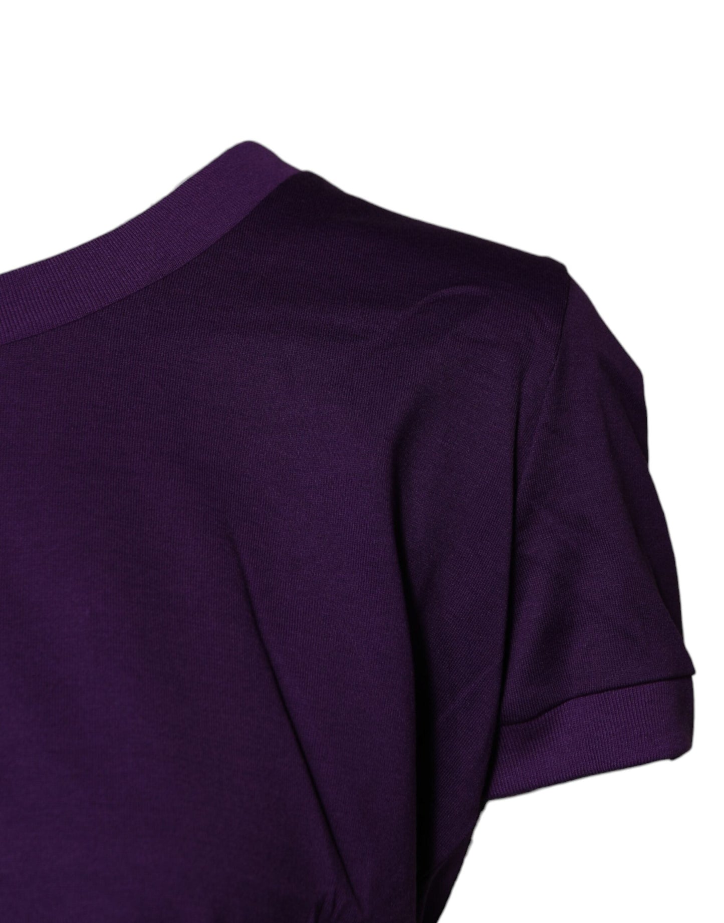 Dolce & Gabbana Violet Cotton Crewneck Short Sleeves Women's T-shirt ()