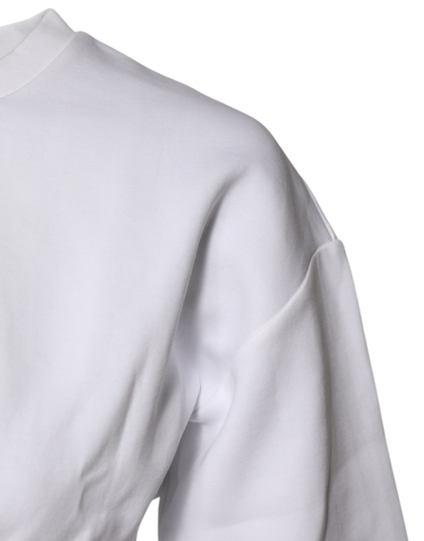 Dolce & Gabbana White Cotton Blend 3/4 Sleeves Blouse Women's Top ()