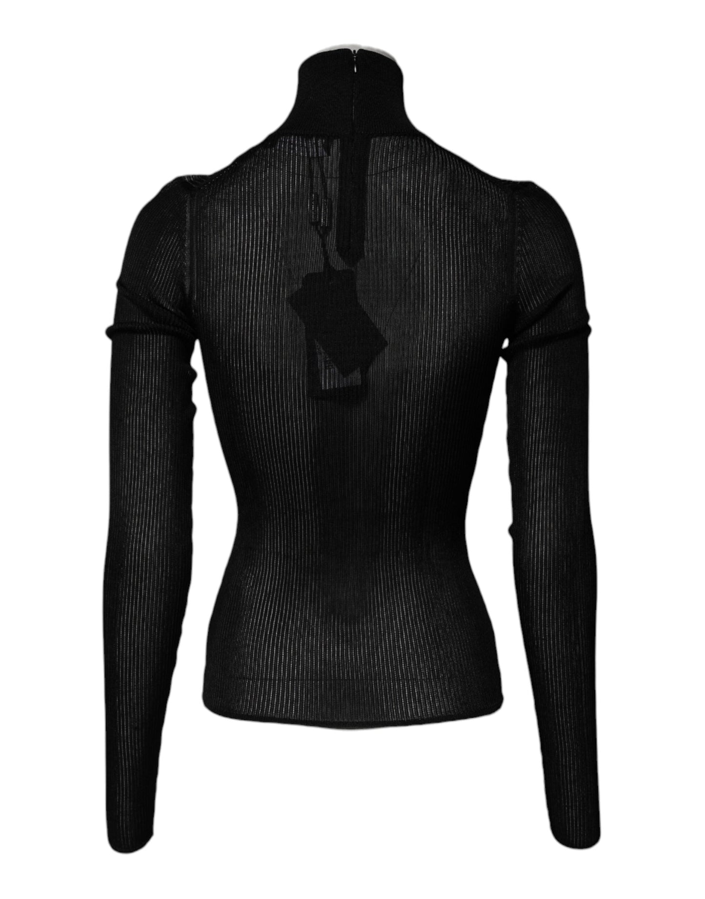 Dolce & Gabbana Black Knit Long Sleeves Turtleneck Slim Women's Top ()