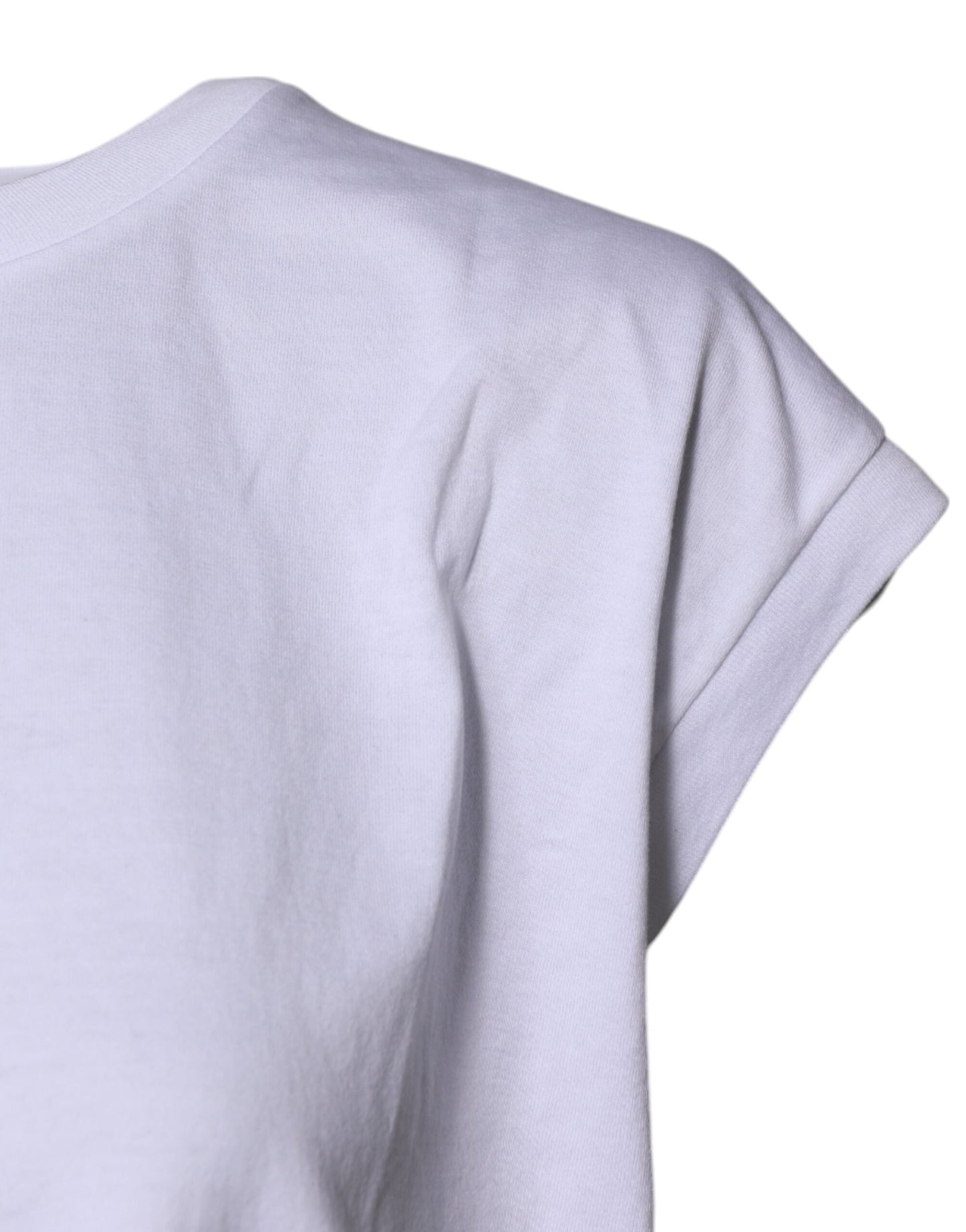 Dolce & Gabbana White Cotton Sleeveless Round Neck Tank Women's Top ()