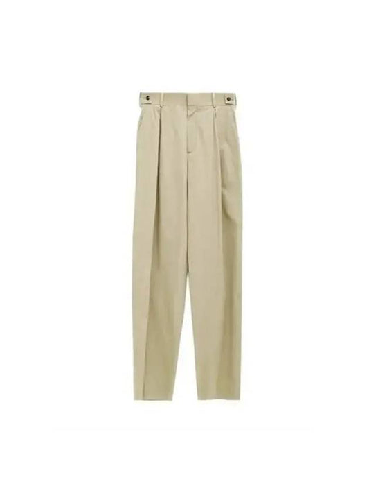 Bottega Veneta Cotton Straight Pants Beige