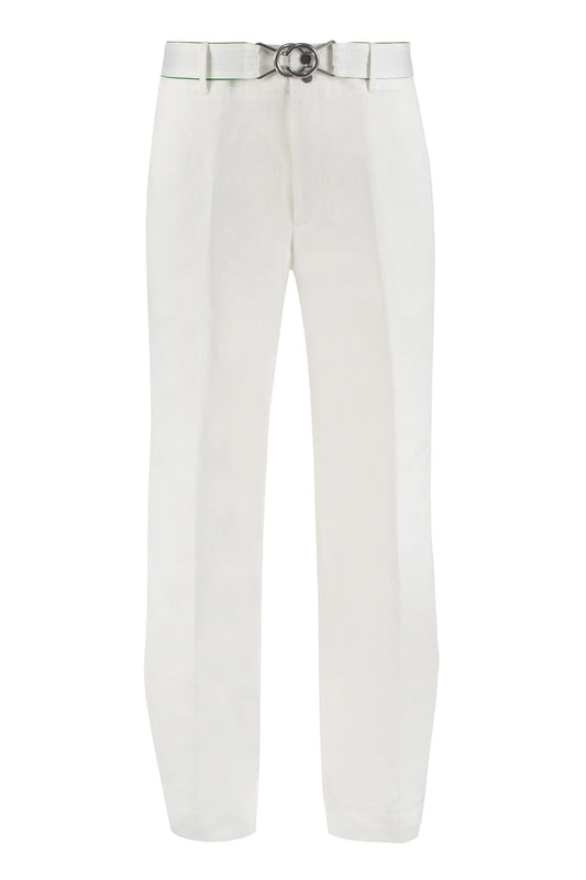 BOTTEGA VENETA Cotton Trousers with Removable Belt and Ankle Cuffs for Men
