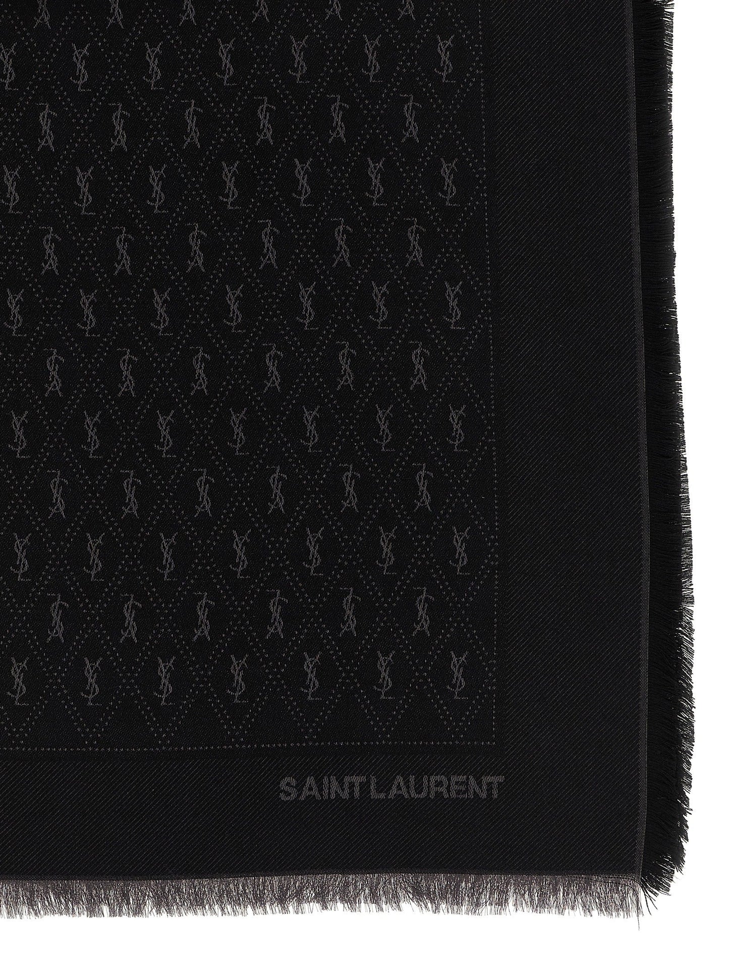 Saint Laurent Men Ysl Monogram Scarf