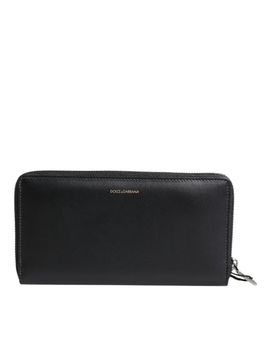 Dolce & Gabbana Black Blue Exotic Leather Embossed Continental Men's Wallet ()