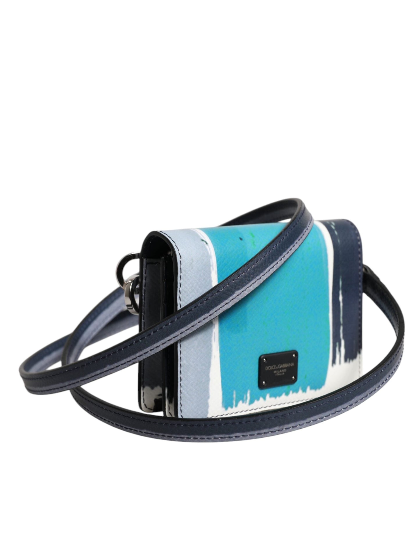 Dolce & Gabbana Multicolor Leather DG Logo Bifold Card Holder Men's Wallet