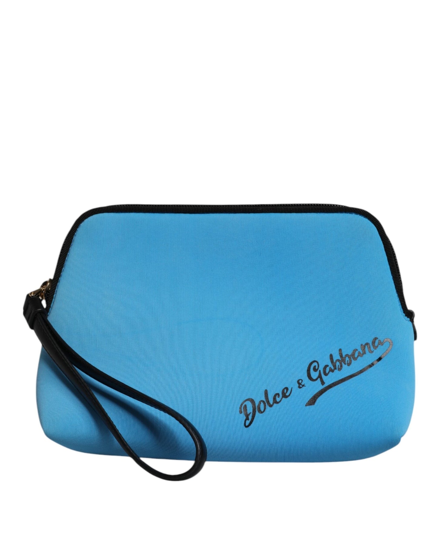 Dolce & Gabbana Blue DG Logo Print Clutch Zip Borse Pouch Women's Bag ()