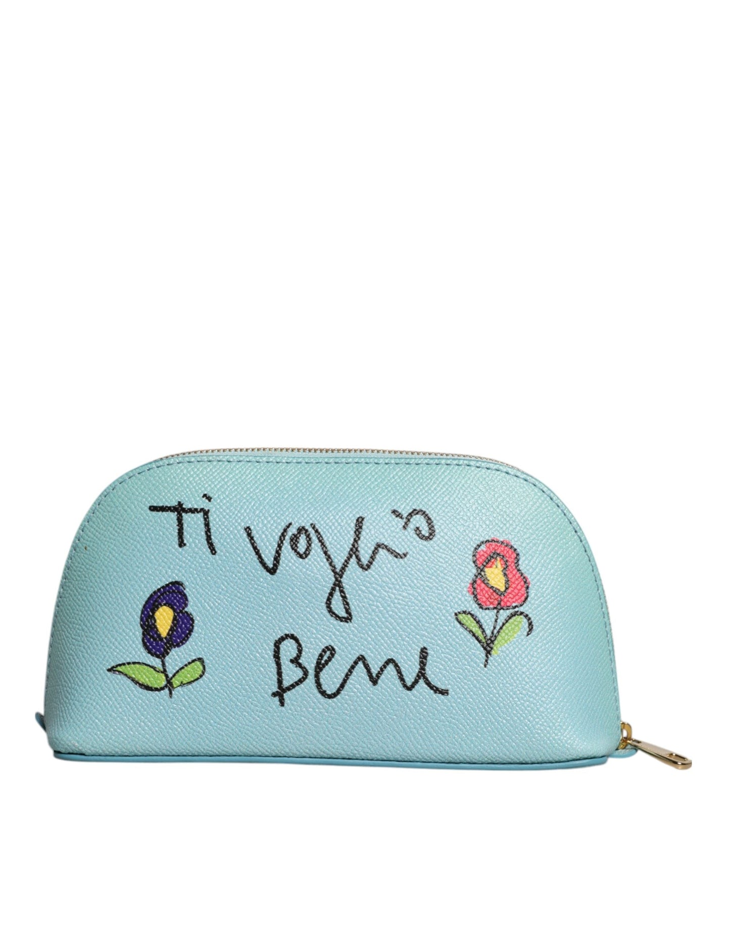 Dolce & Gabbana Light Blue Leather HandWomen's Clutch Mini Purse Pouch Women's Bag ()