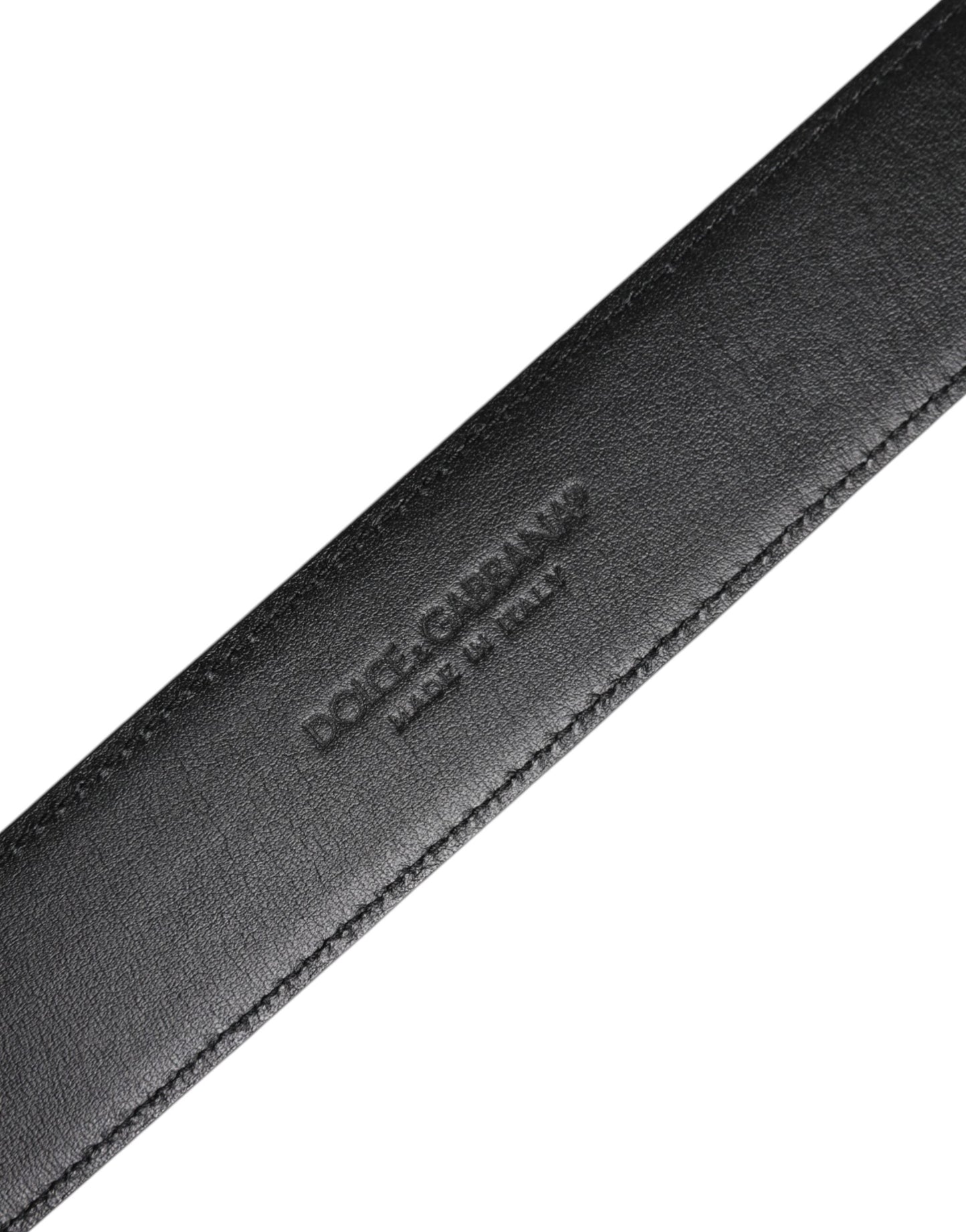 Dolce & Gabbana Black Leather Metal Buckle Classic Women's Belt