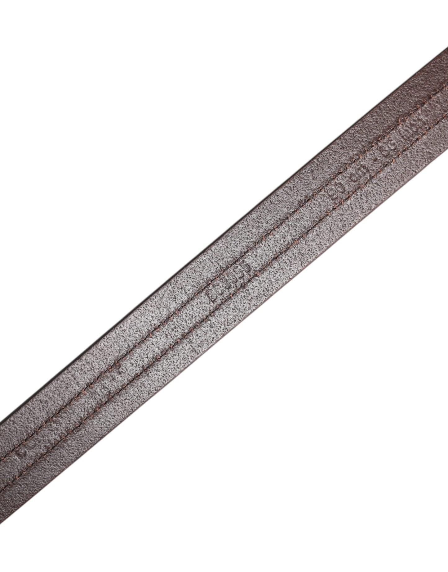 Dolce & Gabbana Burgundy Leather Metal Logo Buckle Men's Belt