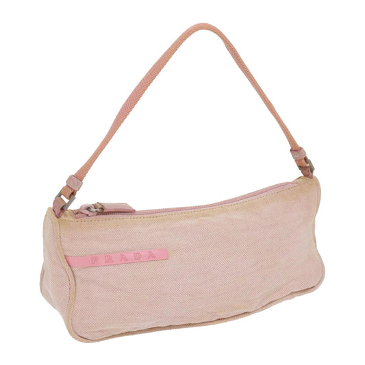 PRADA Accessory Pouch Canvas Pink  68983