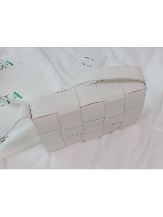 Bottega Veneta Cassette Intrecciato Small Cross Bag White
