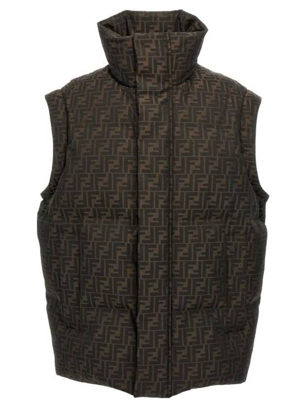 Fendi FF Jacquard Nylon Padding Brown