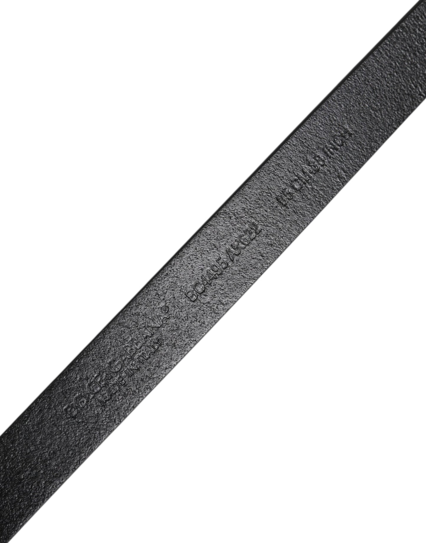 Dolce & Gabbana Black Calfskin Classic Metal Logo Buckle Men's Belt