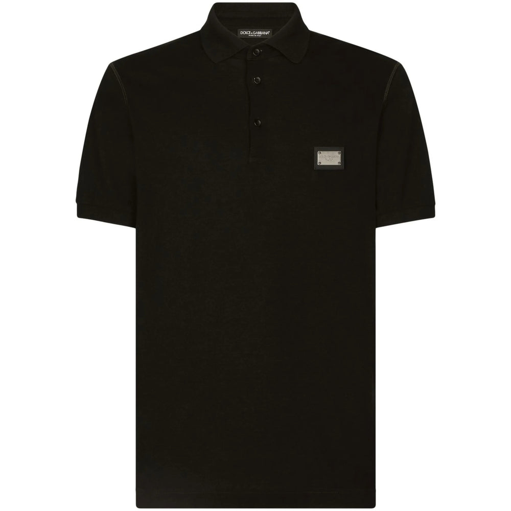 Dolce & Gabbana Black Polo Shirts Men