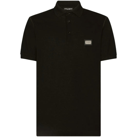 Dolce & Gabbana Black Polo Shirts Men