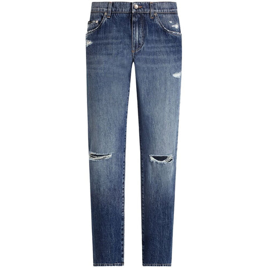 Dolce & Gabbana Blue Denim - Regular & Straight-Leg Jeans Men
