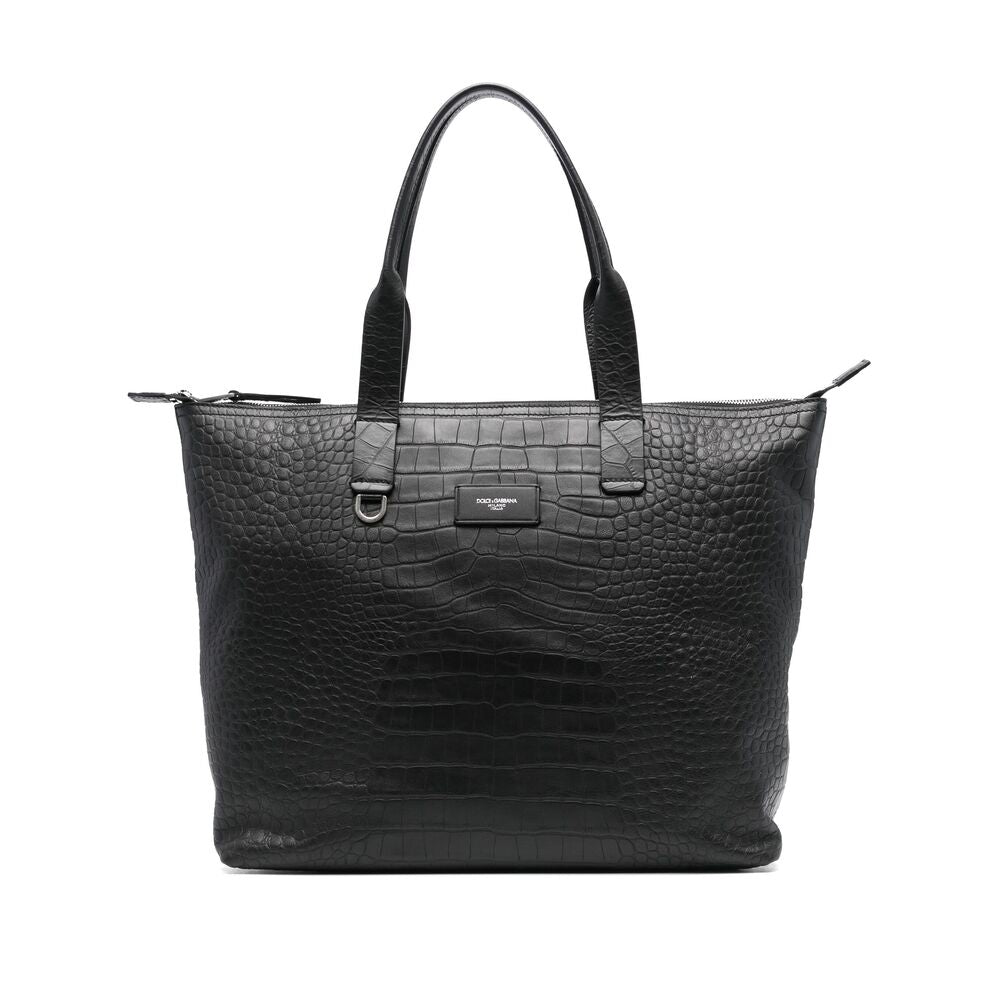 Dolce & Gabbana Black Tote Bags Men