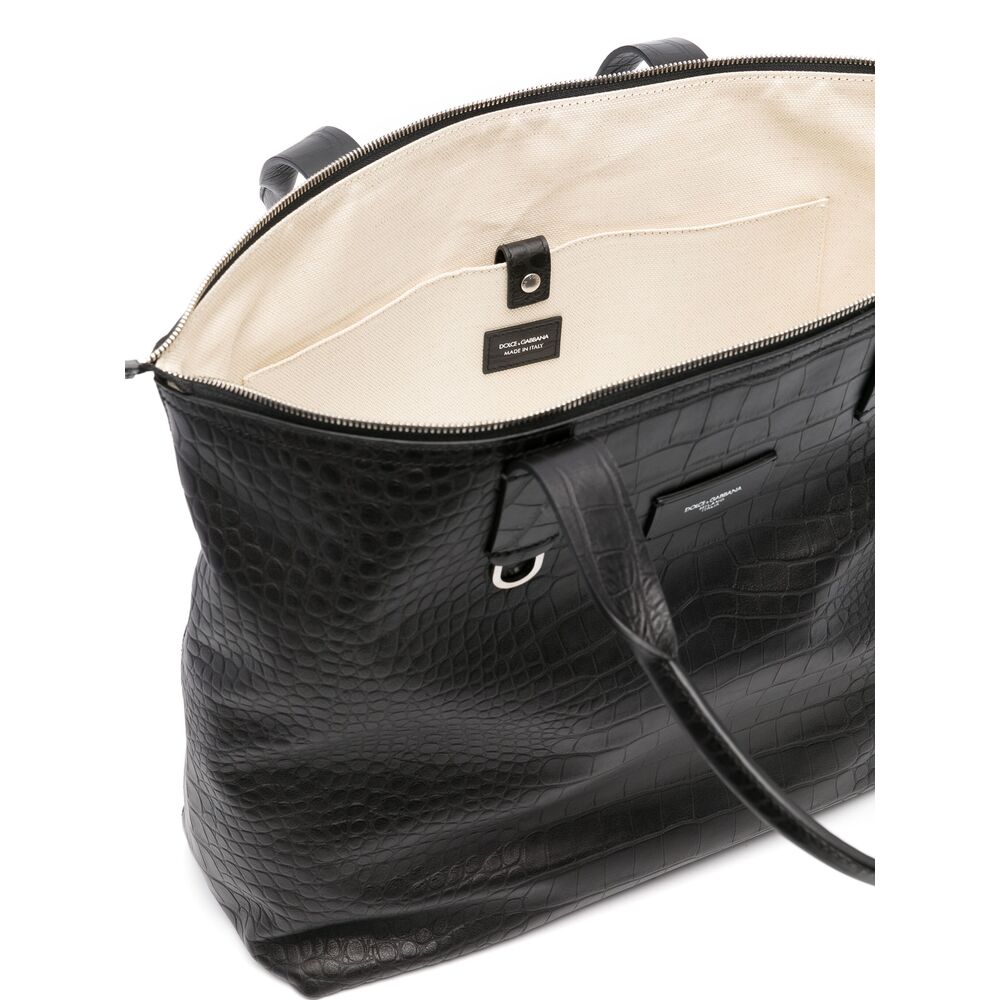 Dolce & Gabbana Black Tote Bags Men
