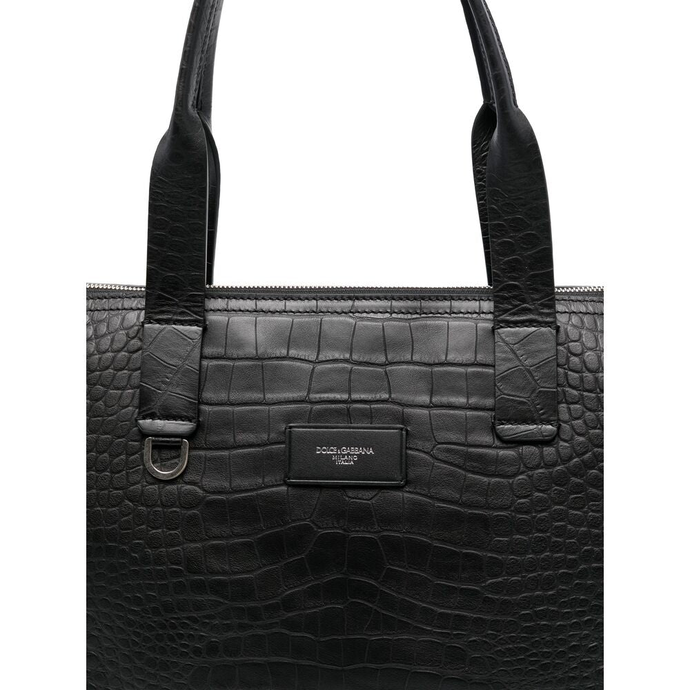 Dolce & Gabbana Black Tote Bags Men