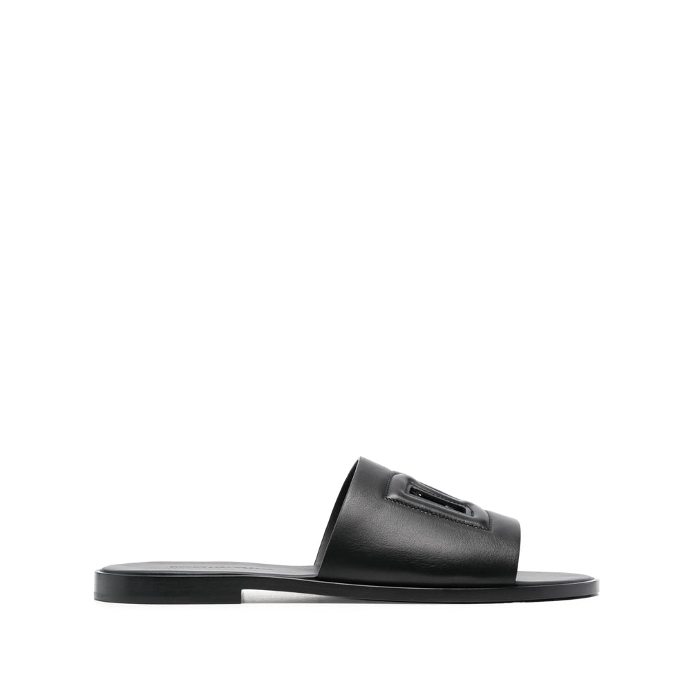 Dolce & Gabbana Black Flip-Flops & Slides Men