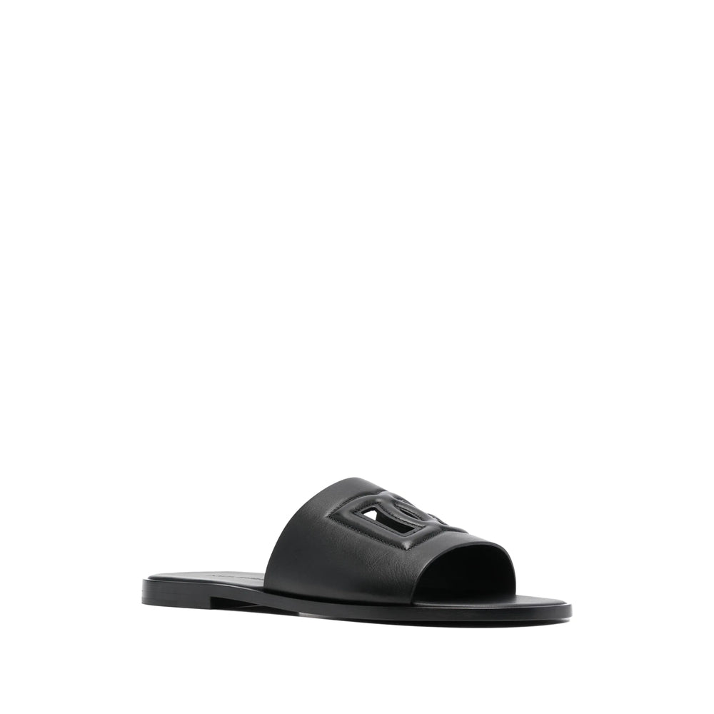Dolce & Gabbana Black Flip-Flops & Slides Men