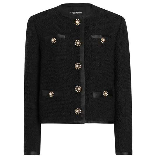 Dolce & Gabbana Black Jackets - Tweed Jackets Women